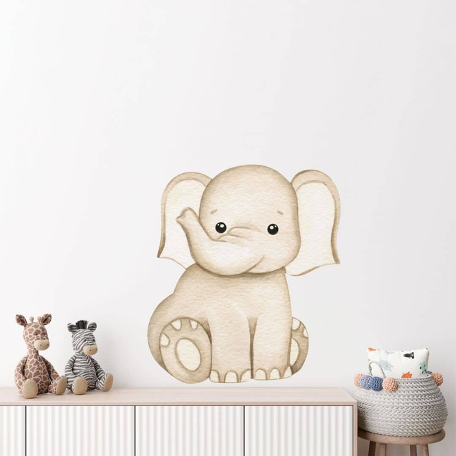 Wandtattoo Sitzender Elefant