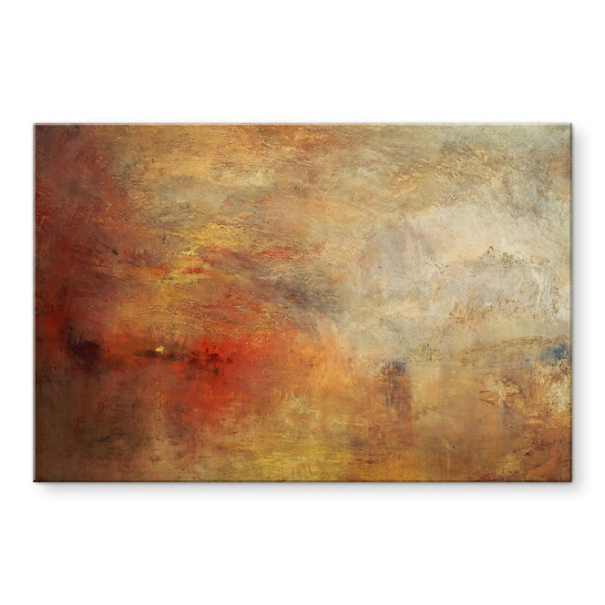 Acrylglasbild Turner - Sonnenuntergang über einem See