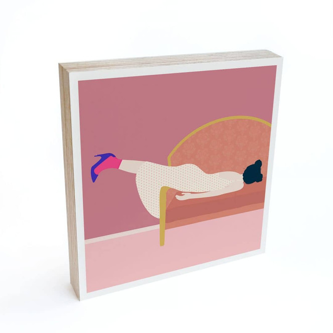Holzbild zum Hinstellen - Maddies Mood - Jota de jai - 15 x 15 cm