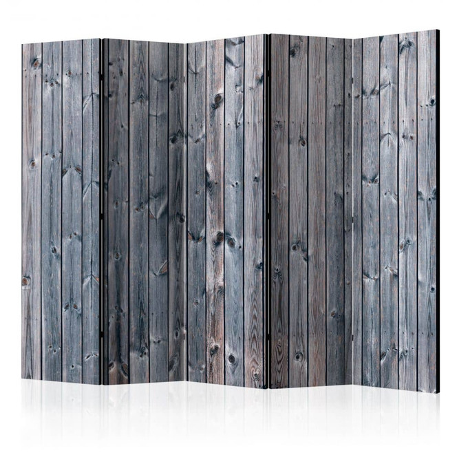 Paravent, Raumteiler freistehend, Trennwand - Rustikale Eleganz , 5-teilig - 225 x 172 cm