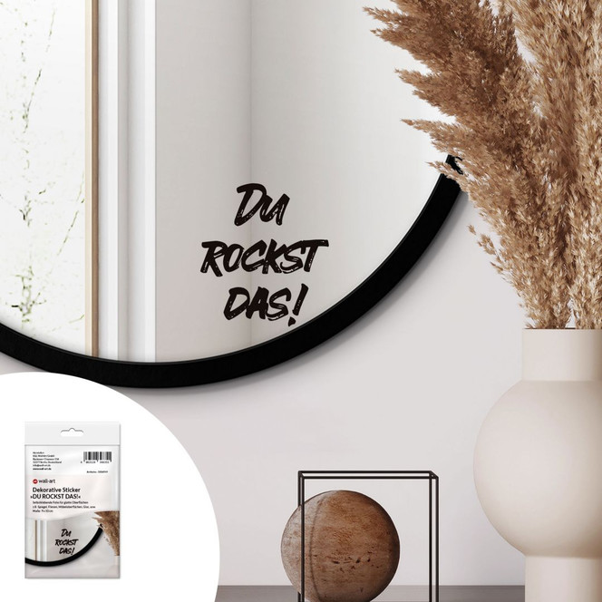 Spiegelsticker, Dekorativer Sticker DU ROCKST DAS!