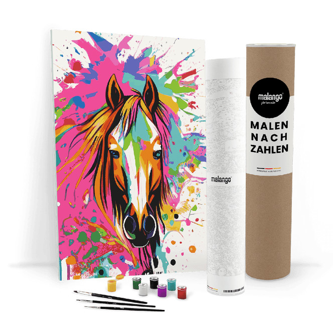 Malen nach Zahlen Leinwandbild - Pferd Payo