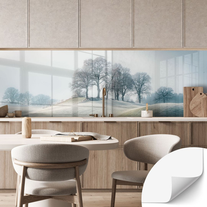 Selbstklebende Küchenrückwand Frostige Hügellandschaft - Eisenmann