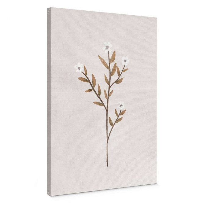 Leinwandbild Blumen Illustration - Vergissmeinnicht - Goed Blauw