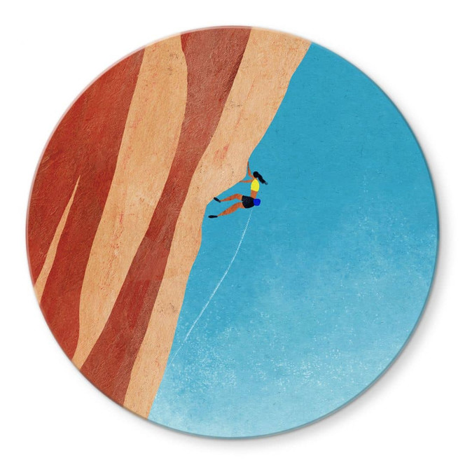 Glasbild Klettern am Grand Canyon - Rivers - Rund