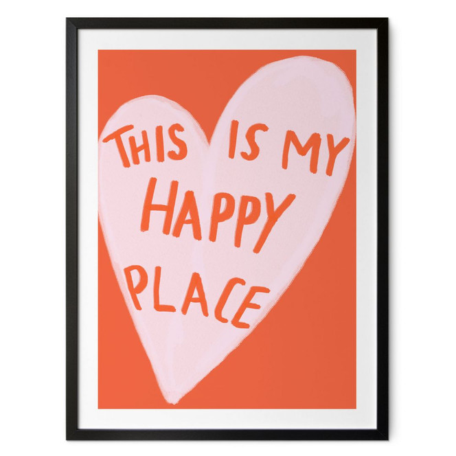 Spruch Poster This is my happy place mit Herz - Fritsch
