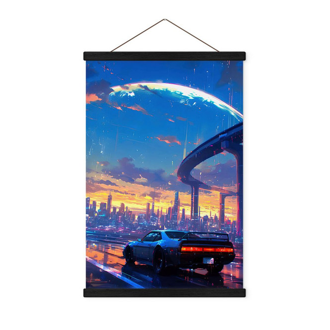 Stoffbild Autofahrt durch den Regen - Takkar