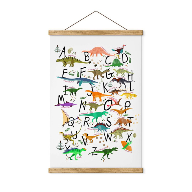 Stoffbild Dinosaurier Alphabet