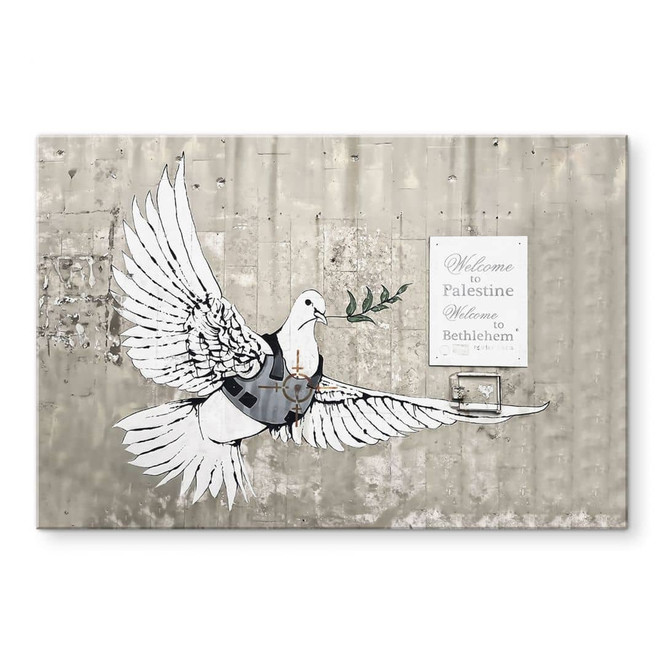 Acrylglasbild Banksy - Die Friedenstaube