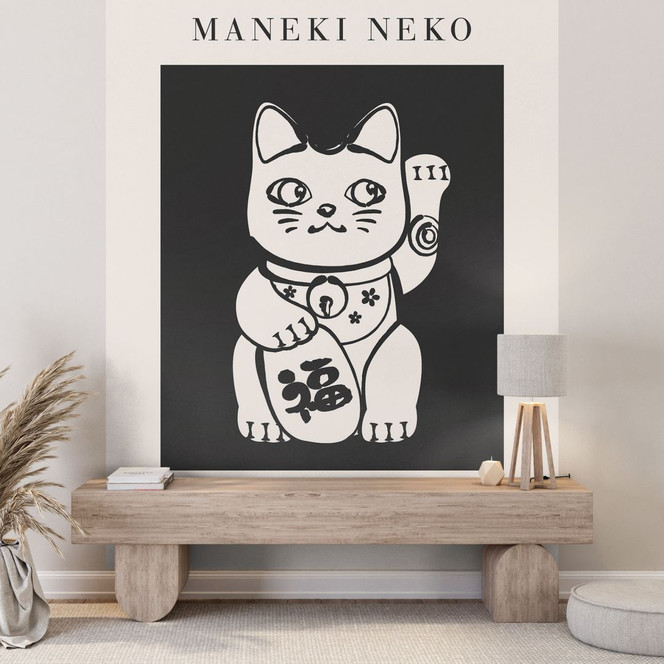 Fototapete Maneki Neko - Die Glückskatze | Winkekatze - KsanaKalpa