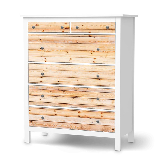 Klebefolie IKEA Hemnes Kommode 6 Schubladen - Bright Planks- Bild 1