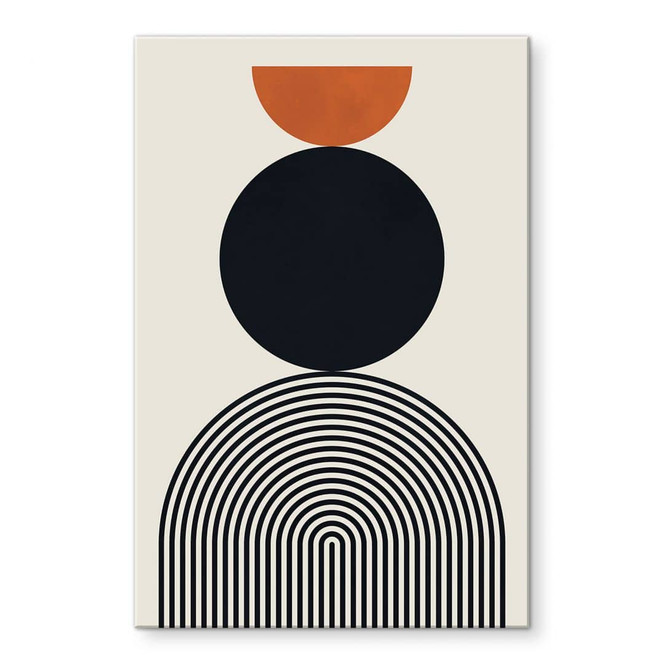 Acrylglasbild Abstrakte Linien und Kreise im Einklang - Costa