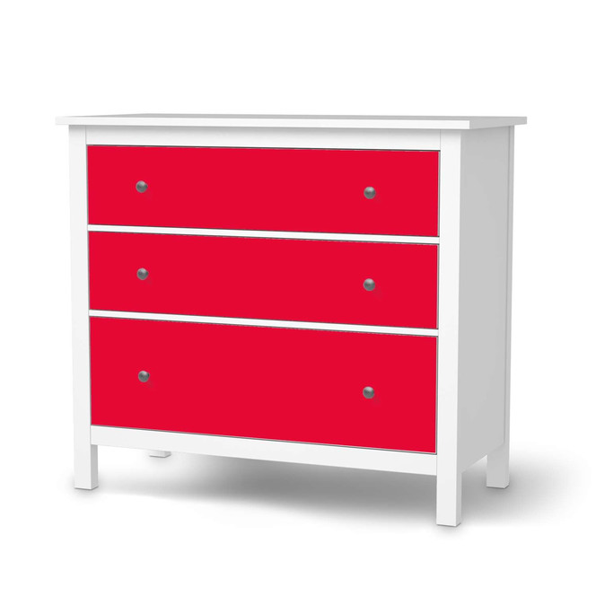 Möbelfolie IKEA Hemnes Kommode 3 Schubladen - Rot Light- Bild 1