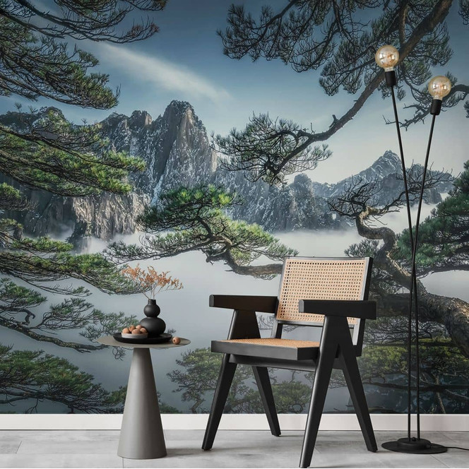 Fototapete Kiefernwald im Huang Shan Gebirge - NingYun Ye