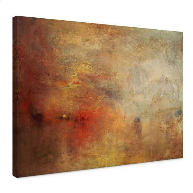 Leinwandbild Turner - Sonnenuntergang über einem See
