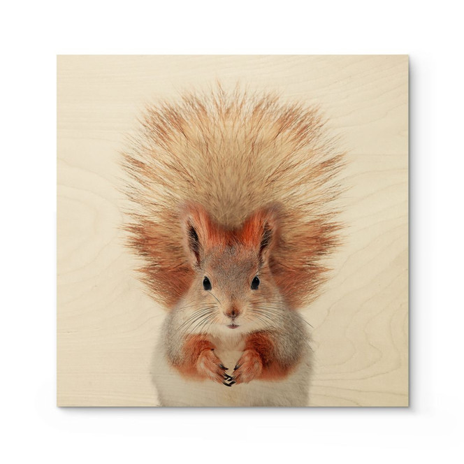 Holzbild Kleines Eichhörnchen - Sisi & Seb