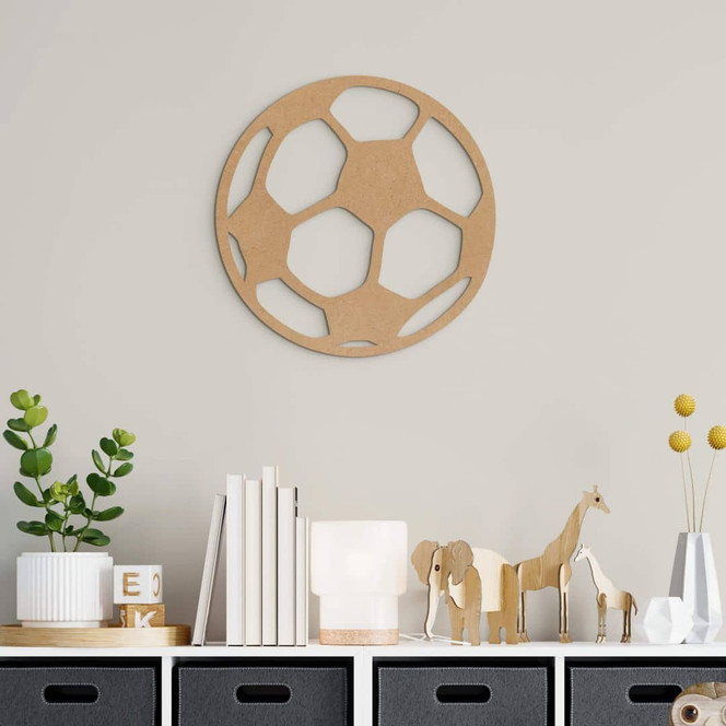 Kinderzimmer Deko Fussball - MDF Natur - Bild - 1