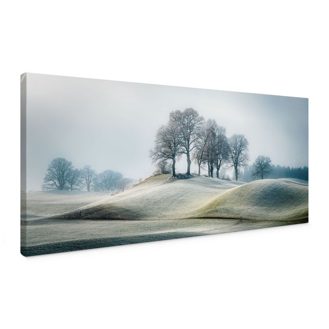 Leinwandbild Frostige Hügellandschaft - Eisenmann - Panorama