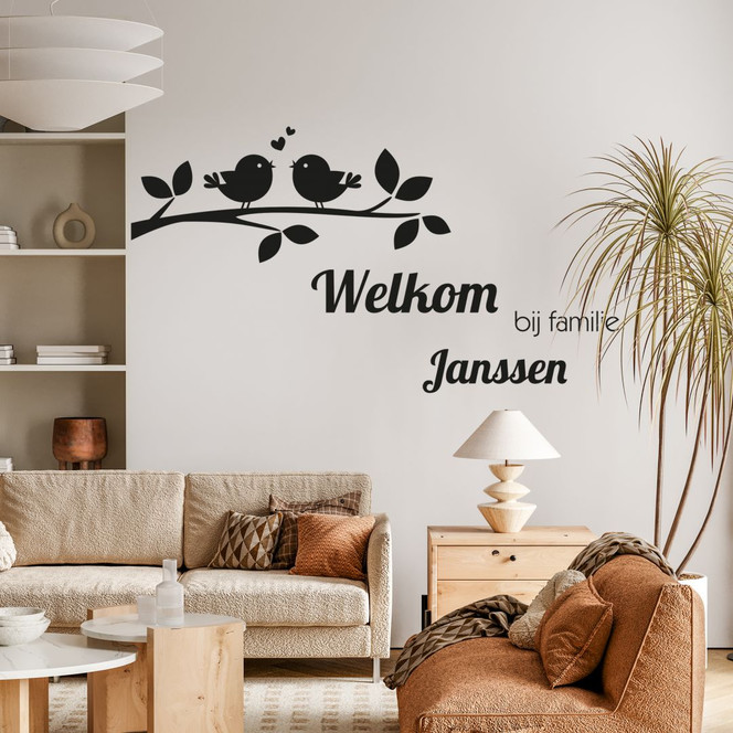 Wandtattoo & Name Welkom bij familie