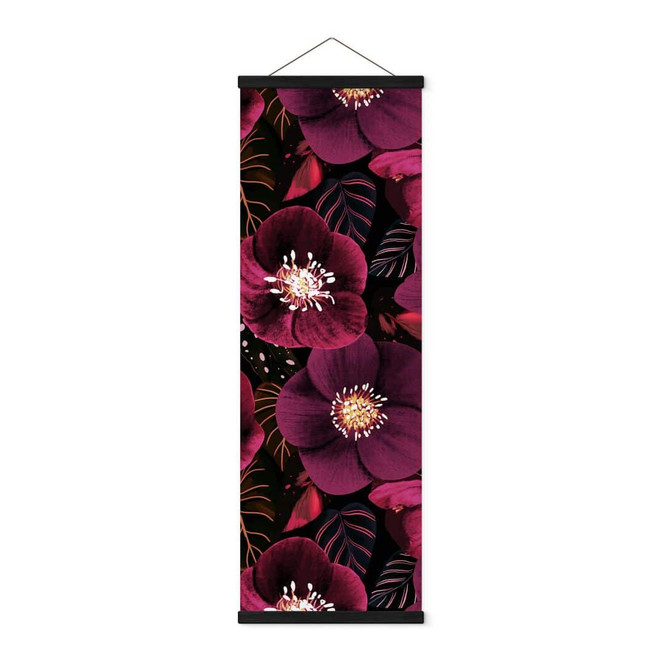 Stoffbild Florale Blütenpracht in Purpurtönen - Anis Illustration