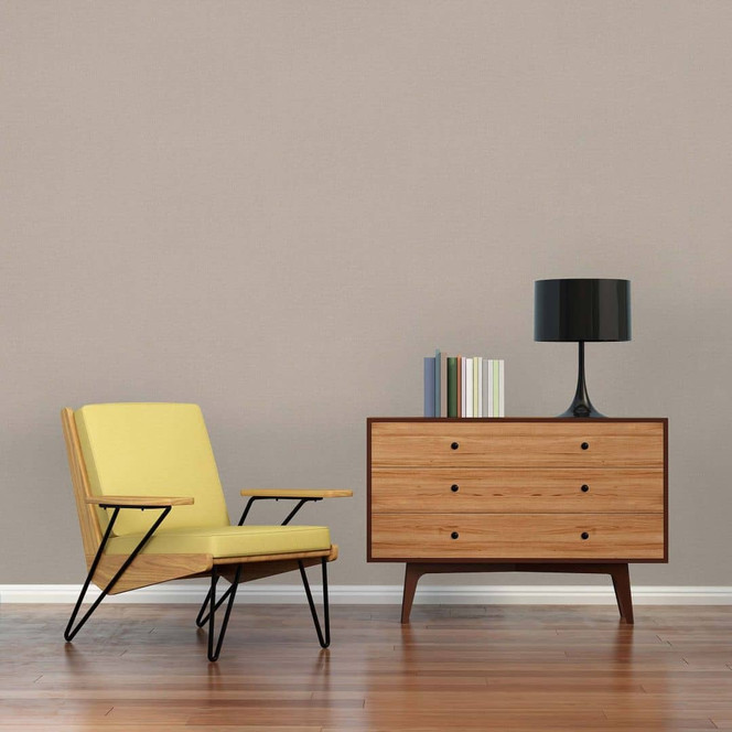 Tapete Greige - Uni Vliestapete Beige Grau - Stoffoptik Wandtapete