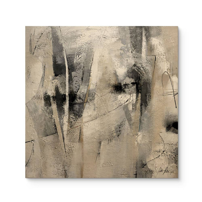 Holzbild Abstrakte Landschaft - Fedrau - Quadratisch