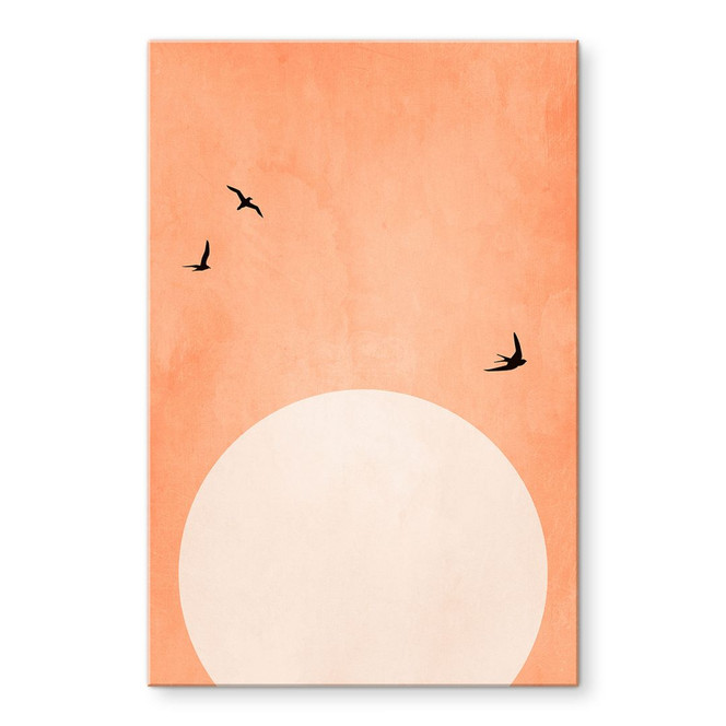 Acrylglasbild Apricot Sonnenuntergang - Kubistika