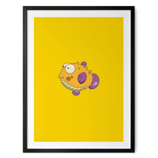 Poster Kleiner Kugelfisch im Comic-Stil - Nicholas