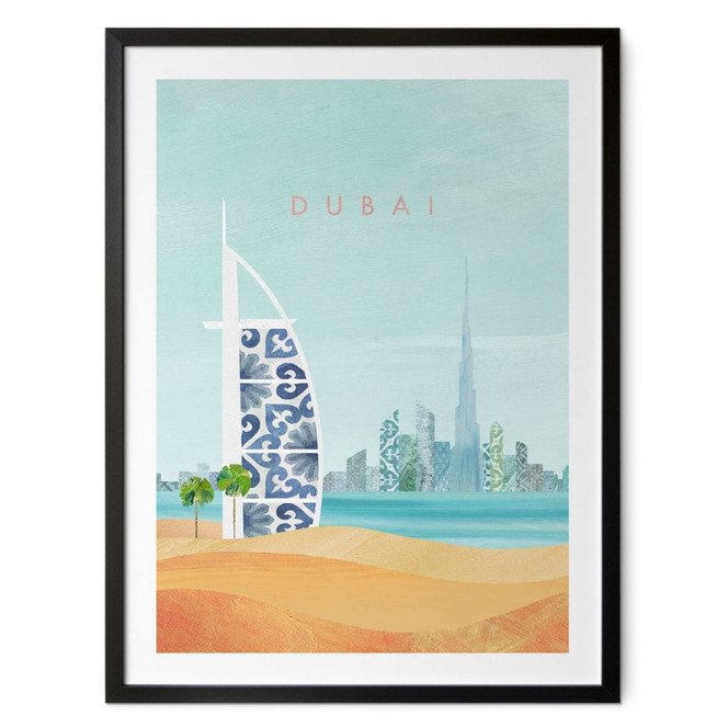 Poster Strand von Dubai - Burj Al Arab - Rivers