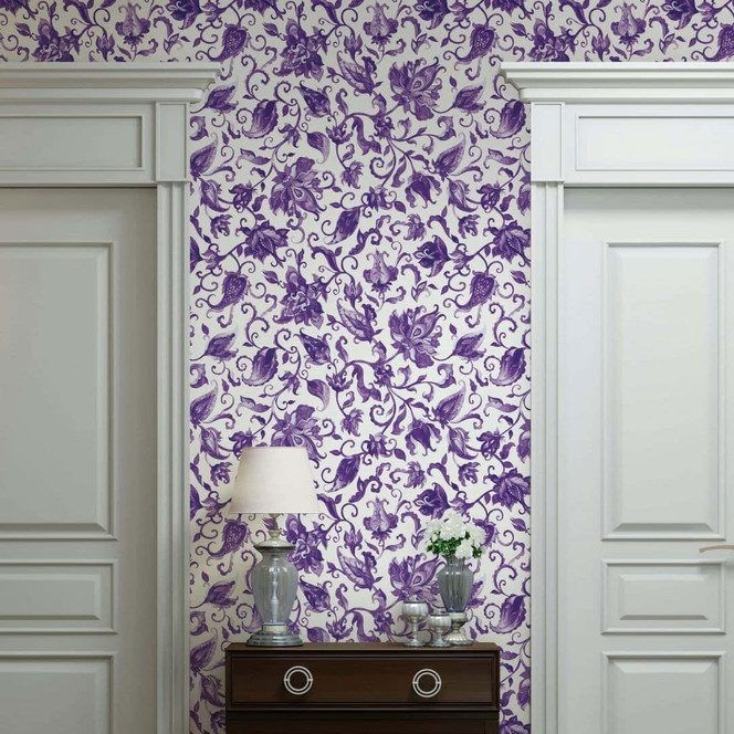 Vliestapete Blätter, Ranken Floral Natur matt in Grau