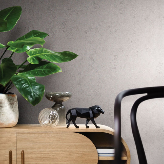 Vliestapete in moderner Putzoptik grau Struktur