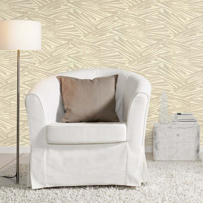 Streifentapete, Vliestapete Sky Lounge beige metallic