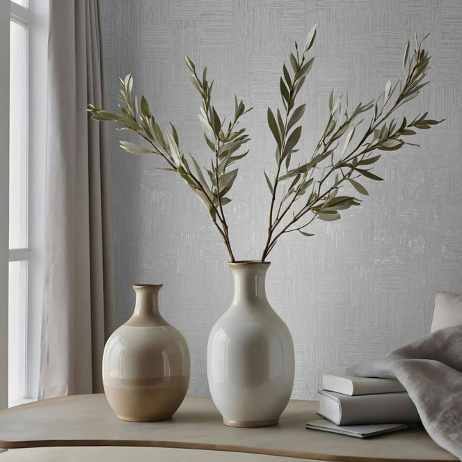 Vliestapete Geometrisch, Linien Streifen Geometrisch in Weiss