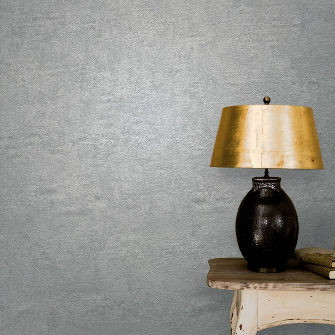 Vliestapete mit leicht linierter Struktur grau Uni