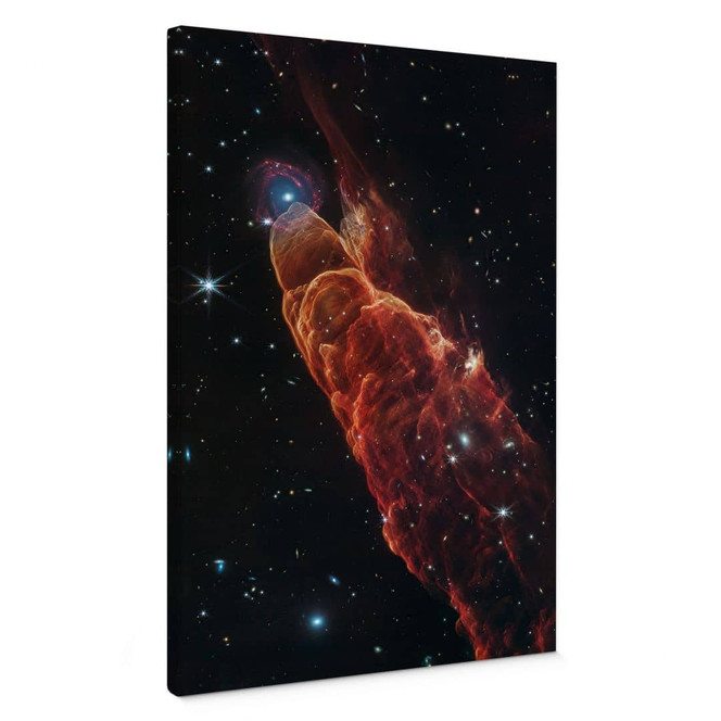 Leinwandbild James Webb Telescope - Kosmischer Wirbelsturm Herbig Haro 49/50