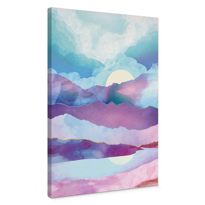 Leinwandbild Schillernde Berglandschaft - SpaceFrog Designs