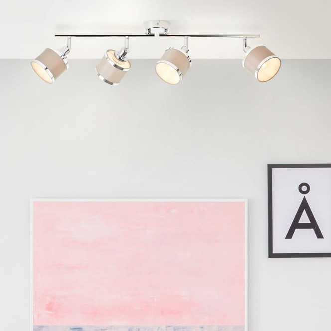 Spotrohr Adrian, grau, 85.7 x 21.9 cm, Metall Deckenleuchte