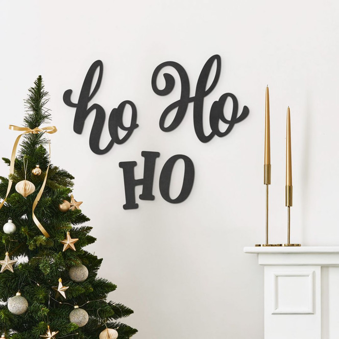 3D MDF Schriftzug Weihnachten - Ho Ho Ho
