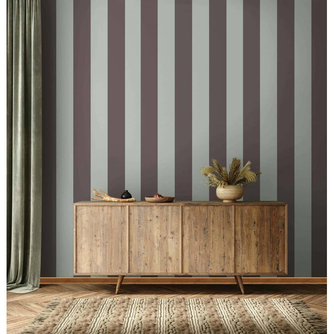 Vliestapete Blockstreifen Streifen Klassisch in Grau