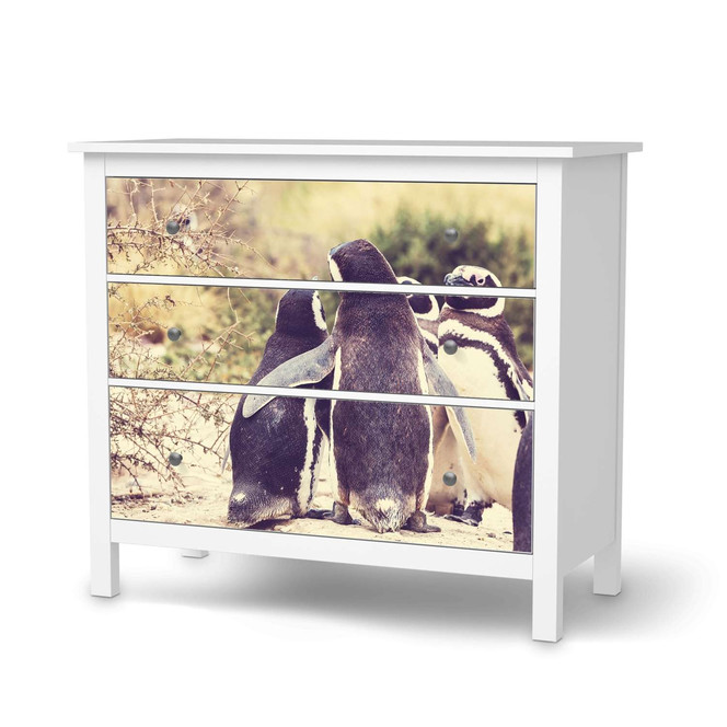 Möbelfolie IKEA Hemnes Kommode 3 Schubladen - Pingu Friendship- Bild 1