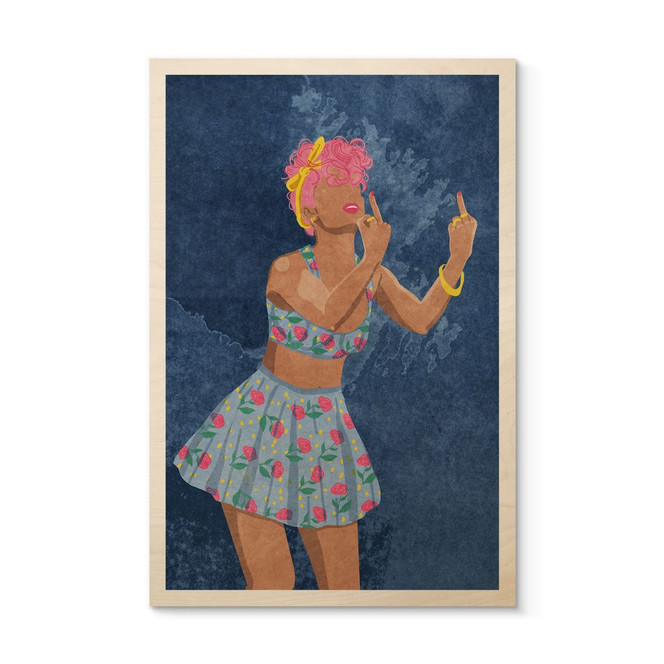 Holzbild Rockabilly Girl: Not your girl - Oltmanns