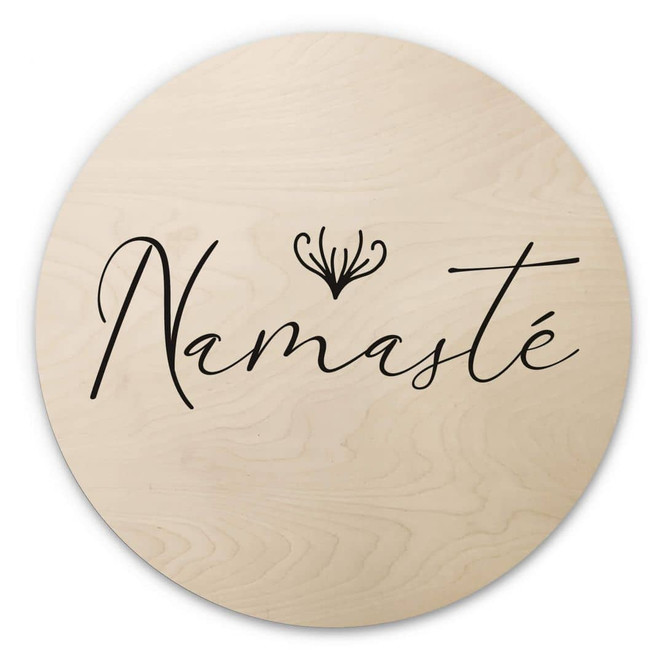 Holzbild Namasté - Rund - Bild - 1