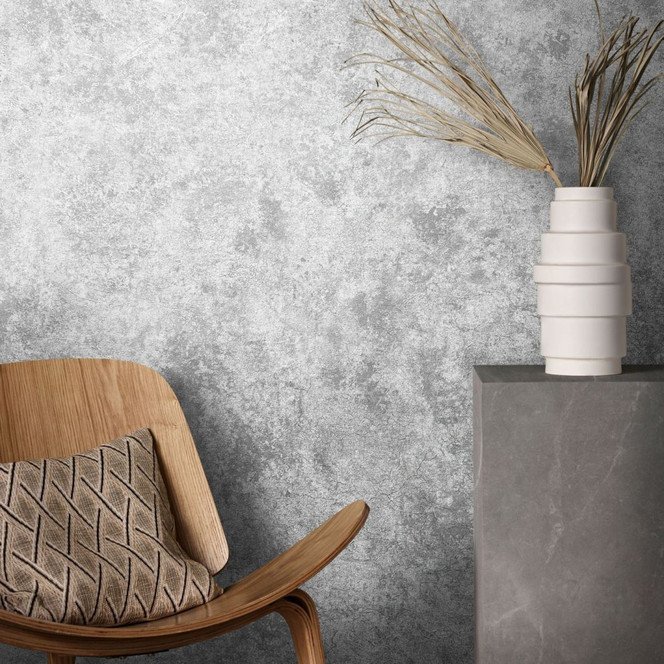 Vliestapete in Betonoptik und leichtem Stein Look grau Struktur