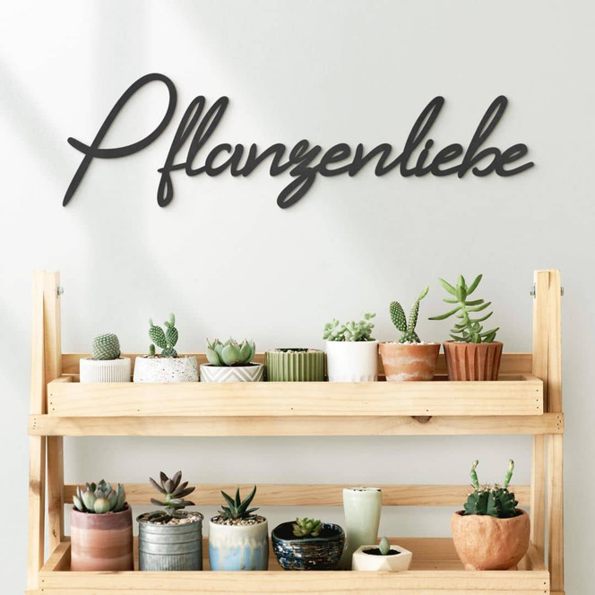3D MDF Schriftzug Pflanzenliebe