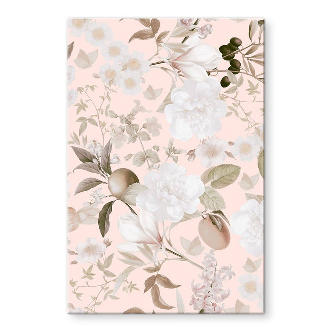 Acrylglasbild Boho-Illustration mit Blumen und Früchten - UN Designs