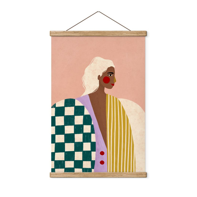 Stoffbild Frau in Mustern: Eine moderne Ikone - Müller