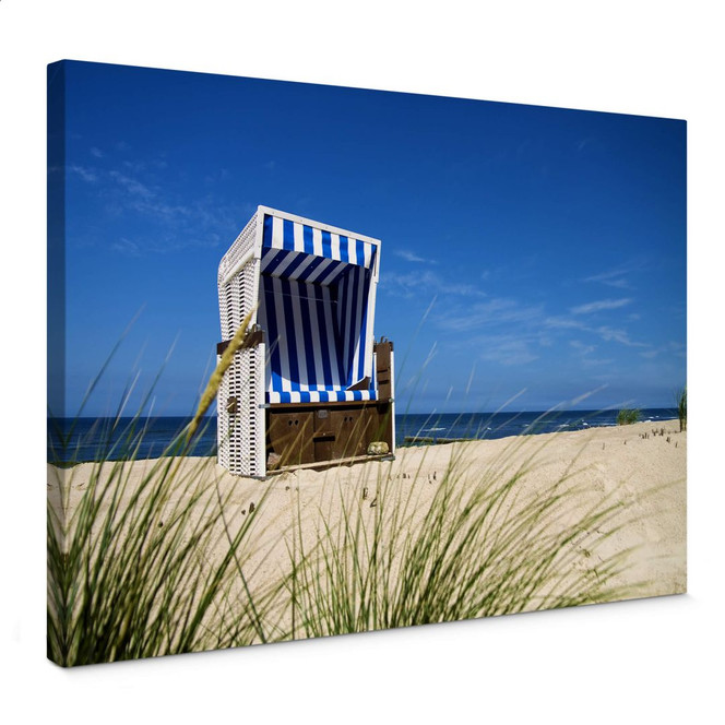 Leinwandbild Strandkorb