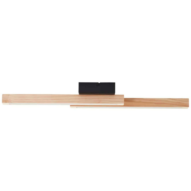 Deckenleuchte Anabelle, braun, 62 x 6.5 cm, Holz LED-Lampe