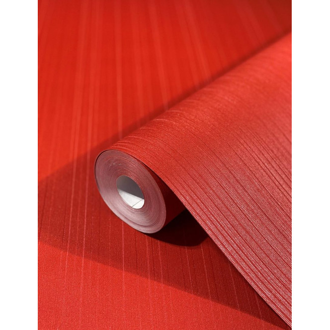 Vliestapete mit glänzenden feinen Streifen und Linien rot Streifen von Harald Glööckler