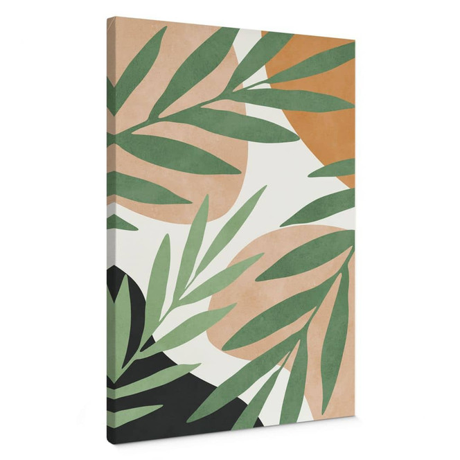 Leinwandbild Abstrakte Zweige im tropischen Look - Costa